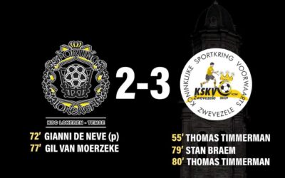 KSC Lokeren-Temse vs KSKV Zwevezele, eindstand 2-3