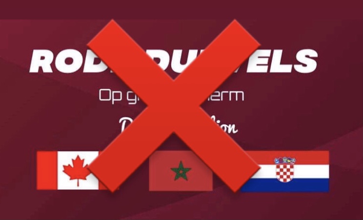 AFGELAST! WK event Rode Duivels op groot scherm gaat niet door